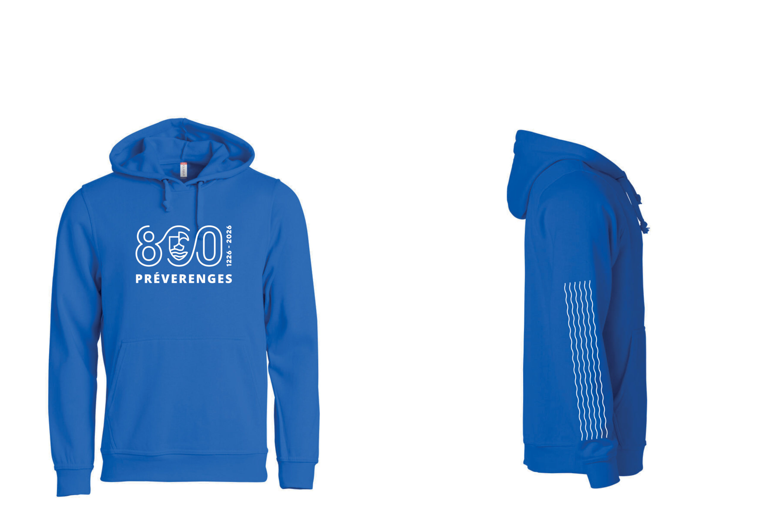 Pull à capuche bleu